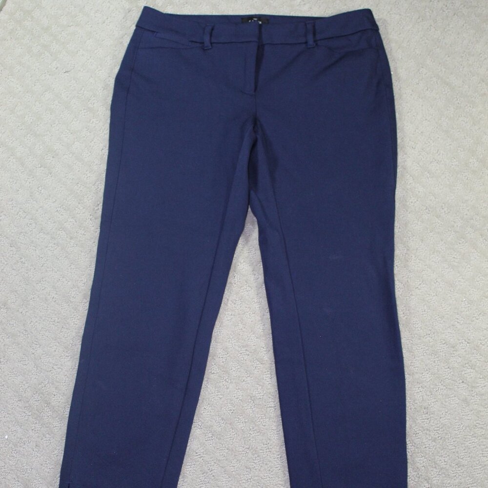 White House Black Market Sz 4P Navy Blue The Slim Ankle Pants EUC